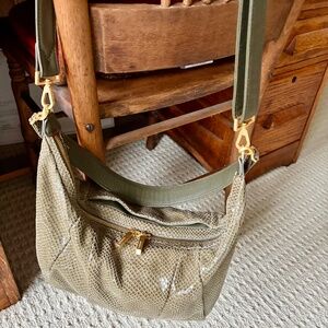 Hammitt Morgan Bag - Limited Release, Sage Green snake embossed leather
